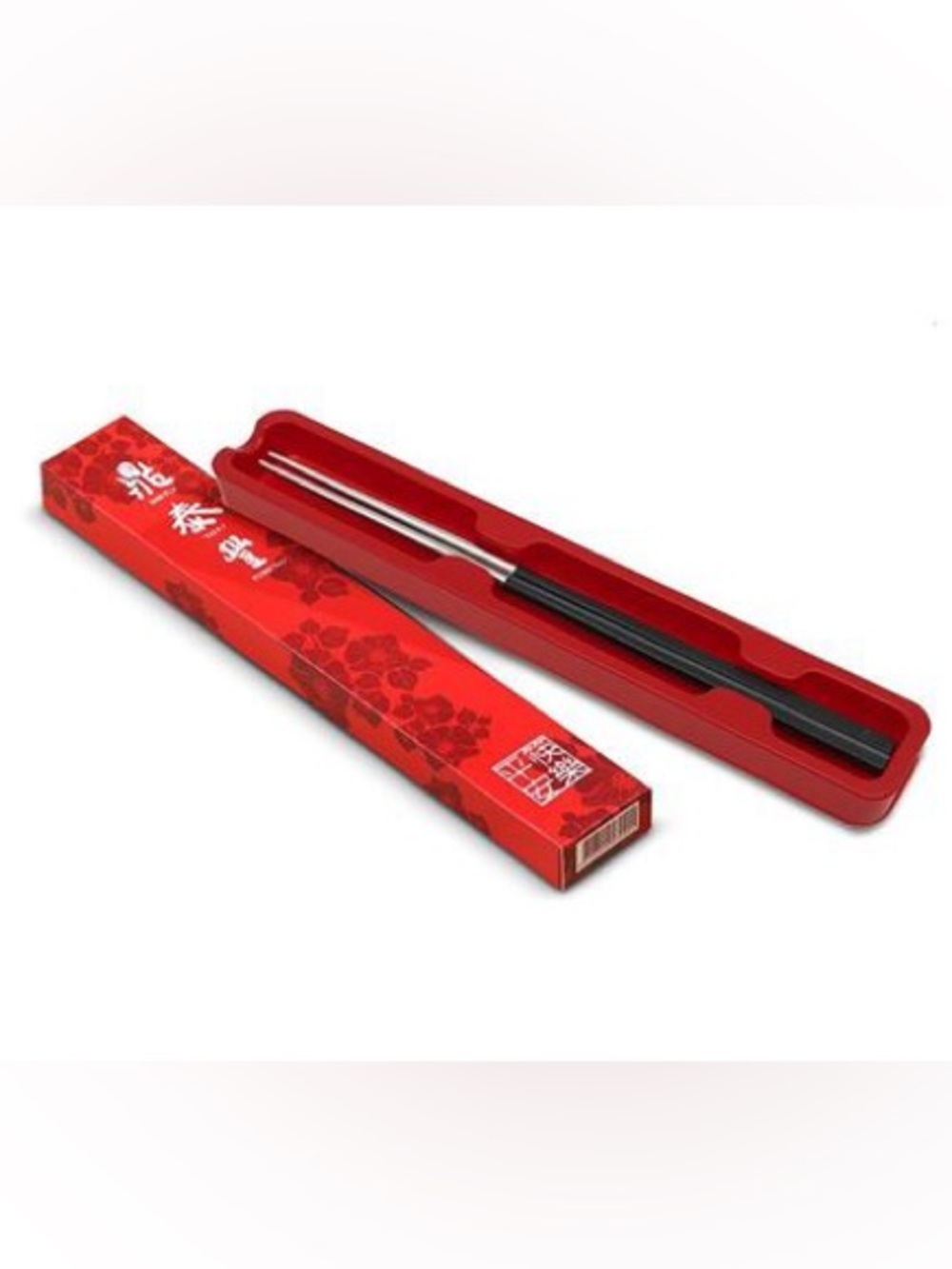 [US] (1 PAIR) NEW TAIWAN DIN TAI FUNG Chopstick BLACK Stainless Steel 鼎泰豐